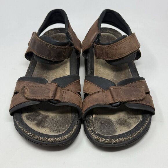 Ecco Cosmo Sandals Mens 12 - 12.5 EU 46 Brown Leather Cork Bed Hiking Outdoor main image 13